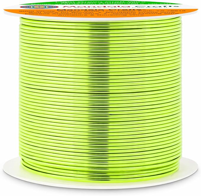 Mandala Crafts 22 Gauge Light Green Anodized Aluminum Craft Wire, 100 FT | - Image 2