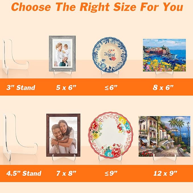 5 Pack Acrylic Display Stand, Plate Stand - Image 7