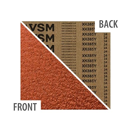 VSM 10-Pack - 1-1/2" X 30" 40 Grit (Coarse) - Ceramic Plus Abrasive Belts with Top Size, Tear-Resistant Flexible Cloth Backing, Durable Hand-Held Machine Compatible Sanding Belts