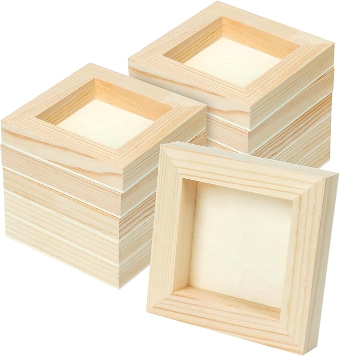 FSWCCK 10 Pack 4 x 4 inch Wood Panel Boards, Unfinished Wood Canvas Panels by FSWCCK