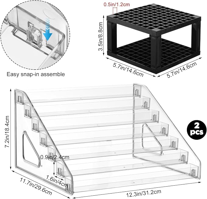 YEXEXINM 2 Pcs Clear Paint Organizer - Image 2