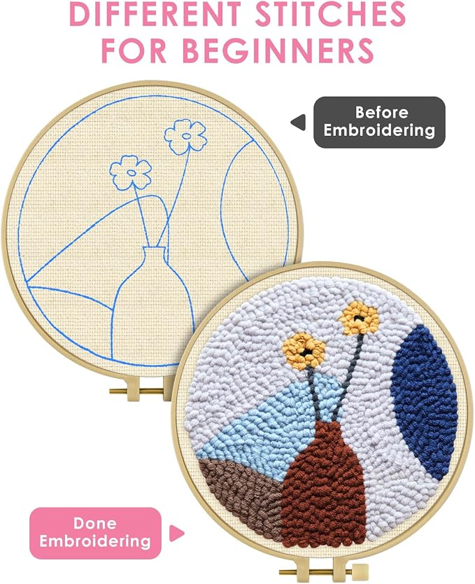 TINDTOP Punch Needle Kits, Punch Embroidery Kits - Image 3