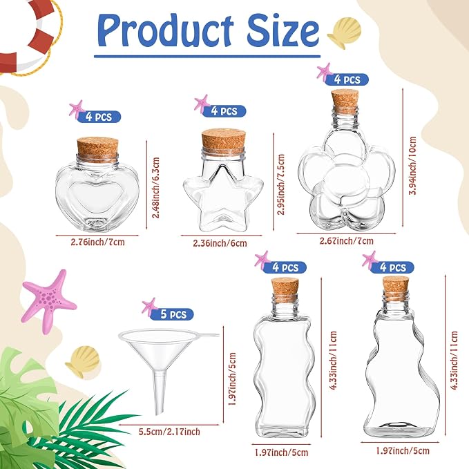 Havawish 20 Pcs Plastic Sand Art Bottles - Image 2