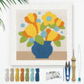 Doodlream Flowers Vase DIY Punch Needle Embroidery Kit by Doodlream