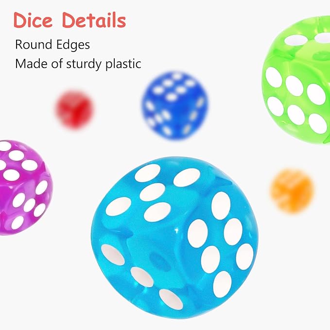 100 Pieces Colored Dice Bulk Set 14 MM 6 Sided Standard Dices - Image 4