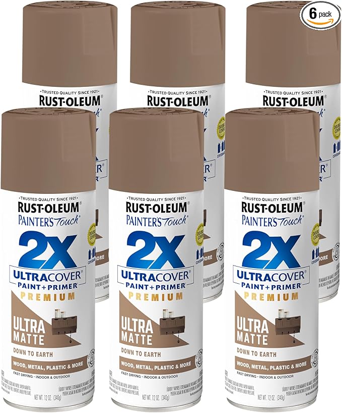 Rust-Oleum Painter's Touch 2X Ultra Cover Spray Paint, Down to Earth | Indoor by Rust-Oleum