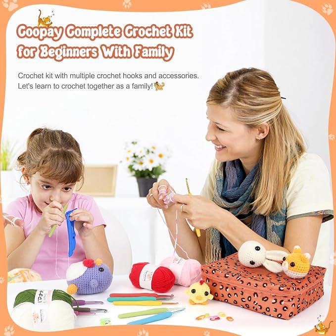Coopay Crochet Kit Beginners Crochet Hook Set - Image 5