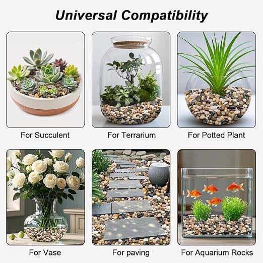 Decorative Rocks for Potted Plants, Virekm River Rocks, Decorative Ornamental - Image 7