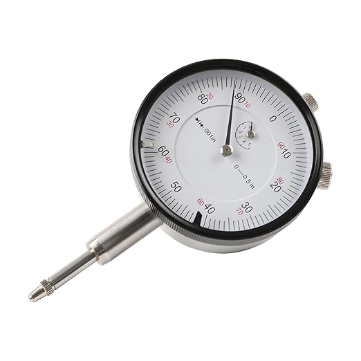 HFS(R) 0-1/2" Dial Indicator Lathe Tool High Precision, 0.5" Measuring Range, 0.001" Graduation Interval