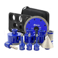 SHDIATOOL Diamond Drill Bits Kit - Core Bits Hole Saw Sets,Mould Guide for Drilling Porcelain Tile Marble Ceramic Granite with Hollow EVA Guide Jig 12pcs(6/8/10/35/50/65/10/25MM/2in/HEX+SDS+4.5in)