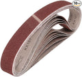HARFINGTON 2 x 42 Inch Sanding Belts, 10 Pcs 40 Grits Aluminum Oxide Abrasive Belt Sander File Belt for Woodworking, Metal Polishing, Knife Sharpener