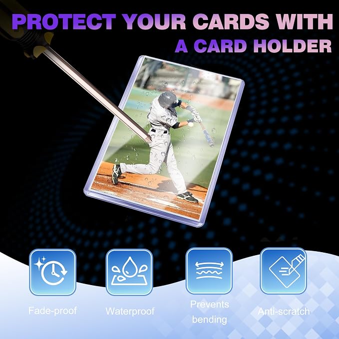 400 Packs Card Sleeves, Hard Plastic Card Holder - Image 3