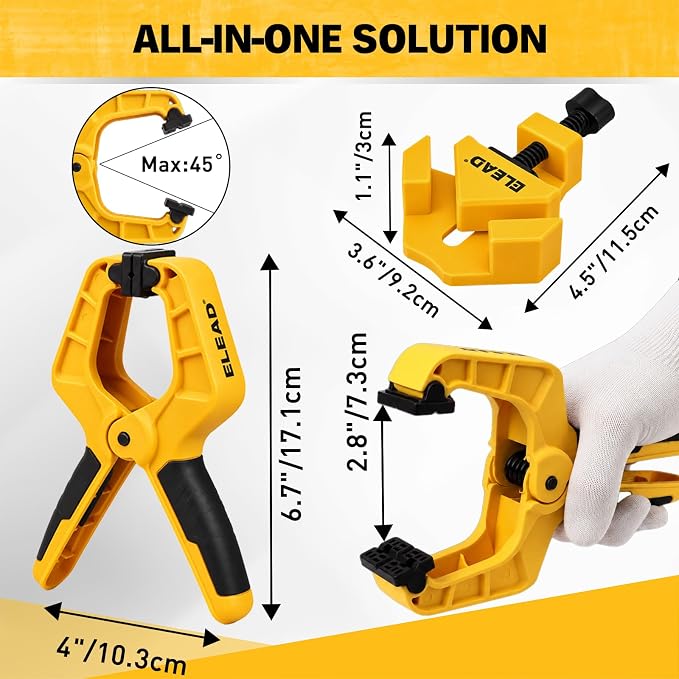 10-Piece Bar Clamps for Woodworking, Spring Clamps, 90° Angle Clamp, Quick - Image 6