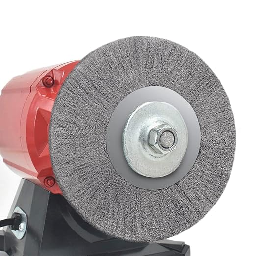 8 Inch Stainless Steel Wire Crimped Wheel Brush with 1-1/4" Bore for Angle Grinder Derusting Cleaning and Surface Polishing 1Pc