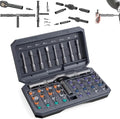 42 in 1 Magnetic Screwdriver Sets,Magnetic Drive Tool with Detachable Ratchet Handle,Multi Bit Ratchet Screwdriver Set,Multi Bit Ratcheting Screw Driver Set with Storage Case Repair Tool Kit (Gray)