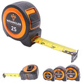 Tape Measure 25 FT - Measuring Tape Retractable - Oversized & Double-Sided Print - Blade Lock, Finger Brake - High Performance Nylon Coating, 10' Stand-Out - 13' Reach / 1-1/16" Blade