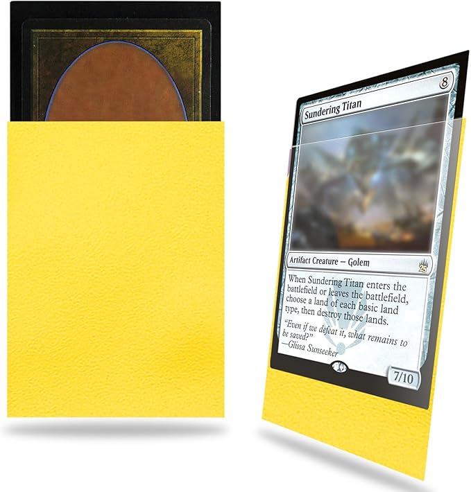 Yellow Card Sleeves 200 Pack Compatible by Fabmaker