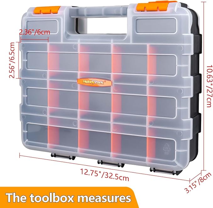HobbyPark RC Hardware Organizer Box Adjustable Compartments Removable Dividers - Image 3