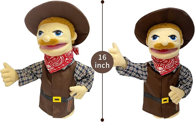 16"Puppets Entriloquist Puppe t, Hand P uppets - Image 5