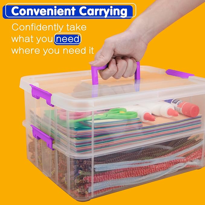 TERGOO 2 Layer Plastic Storage Containers - Image 5
