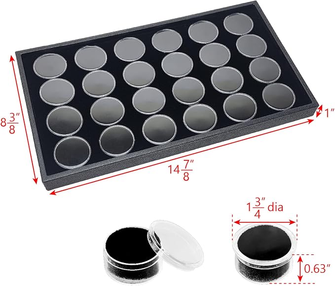 Ikee Design 24 Gem Showcase Stackable Jewelry Display Tray - Image 2