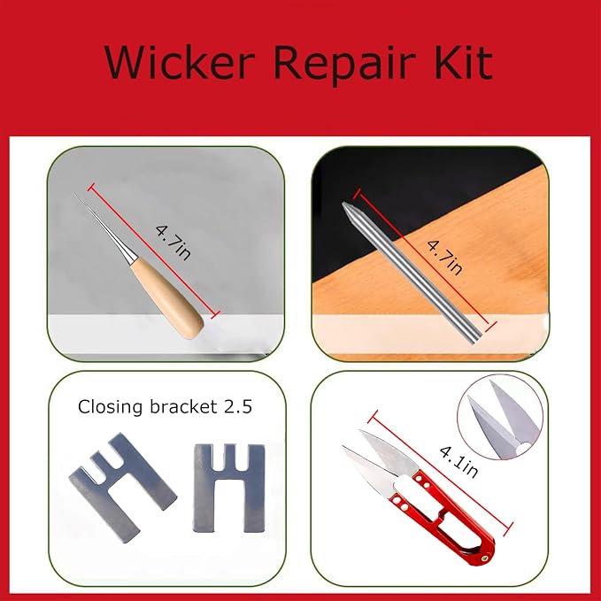 Luxiys Basket Weaving kit | Rattan Repair Tools, Rattan Repair Kit - Image 6