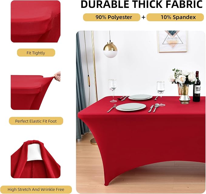 6-Pack 6ft Spandex Table Covers - Image 2