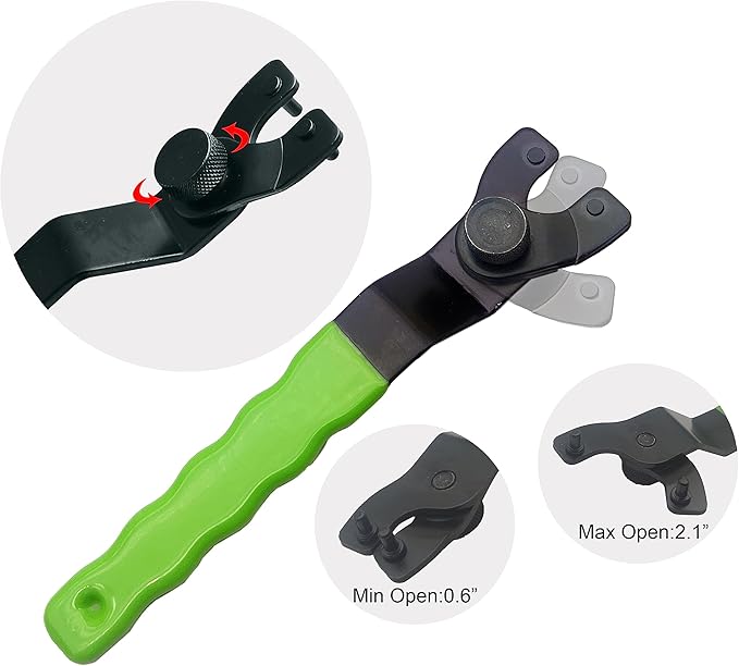 5/8"-11 Glossy Black Angle Grinder Extension Shaft Connecting Rod with Grinder Adjustable Spanner Wrench Flange Nut kit Car Polisher Airway Buff Extender Rotary Extension Kit(Black 3" & 4" & 5.5")
