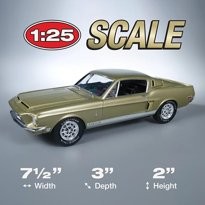 AMT 1968 Shelby GT 500 1:25 Scale Model Kit - Image 4