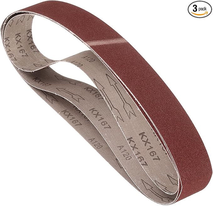 3 Pcs Sanding Belts 2 x 27 Inch 120 Grit Aluminum Oxide Abrasive Sandpaper for Belt Sander Metal Grinding Wood Working Weld Rust Removal