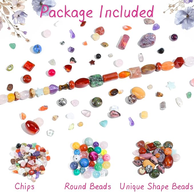 Assorted Natural Stone Beads for Jewelry Making - Image 2