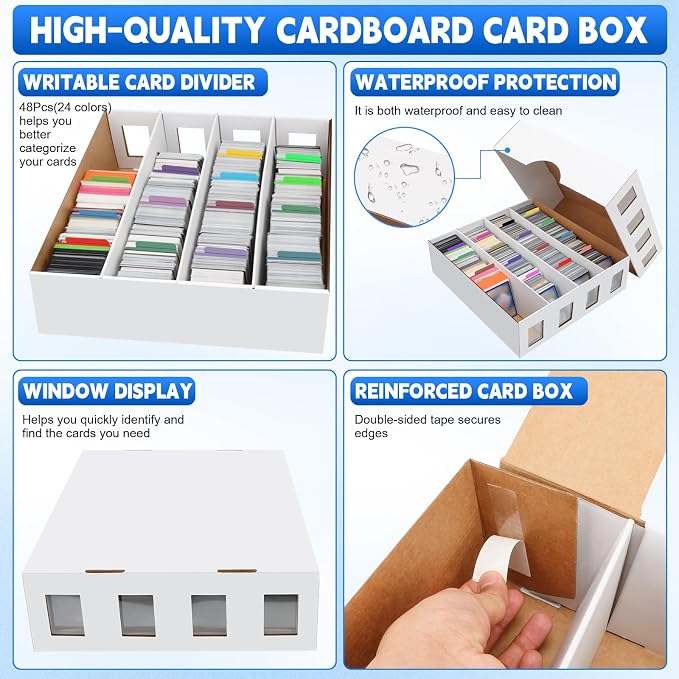 4 Pack Trading Card Storage Box 12500+ Count Cards Storage Box - Image 5