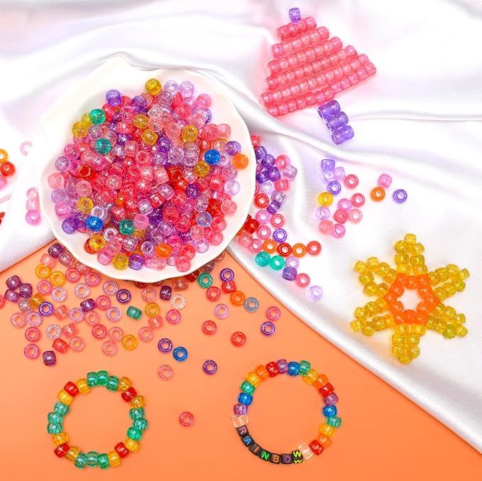 3000+ pcs Pony Beads, Beads for Hair Braids, Beads for Crafts, Plastic Beads - Image 3