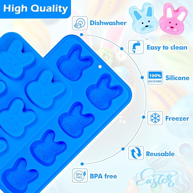 Webake Easter Bunny Ice Cube Molds, 8-Cavity Bunny Silicone Molds - Image 5
