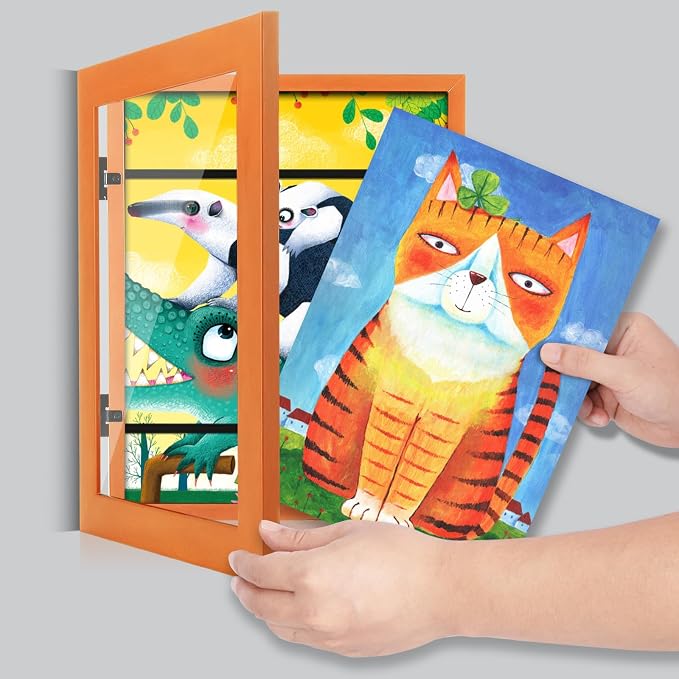 Kids Art Frames, 8.5x11 Front Opening Kids Artwork Frames Changeable, Holds 50 - Image 7