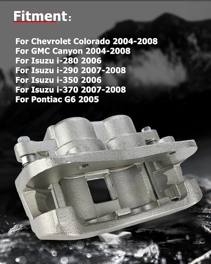 cciyu Front Right Brake Caliper Assembly w/Bracket 18B4938 For Chevy For Colorado,For GMC For Canyon,For Isuzu For i-280/For i-290/For i-350/For i-370