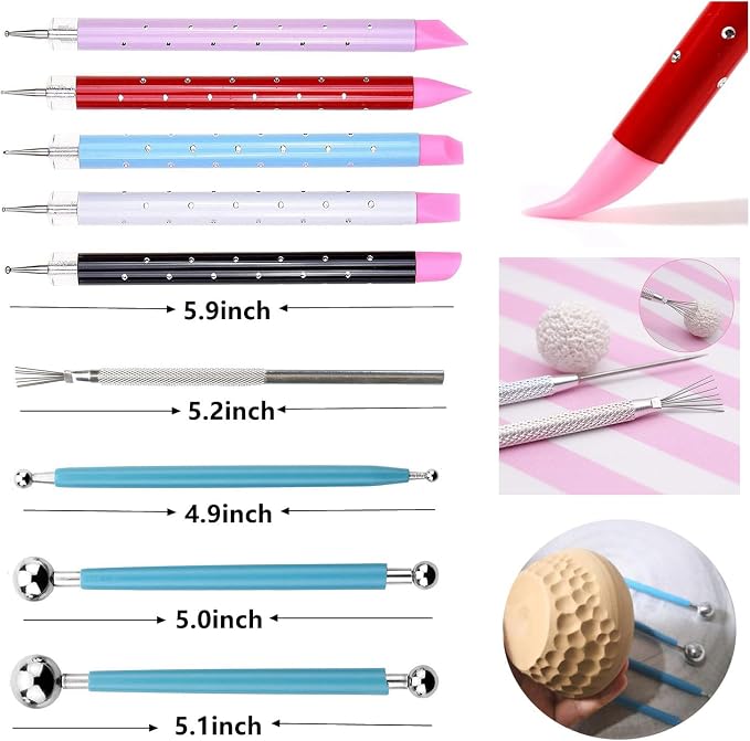 Artzuvs Clay Sculpting Tools 28pcs Polymer Pottery Modeling Tools Set - Image 6