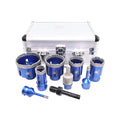 Diamond Core Drill Bit Set BRSCHNITT Diamond Hole Saw for Porcelain Tile Ceramic Marble Granite Drilling with 5/8-11 Thread(6/8/25/35/38/50/65 Drill bits,10-25mm Finger bit+SDS Adapter.)