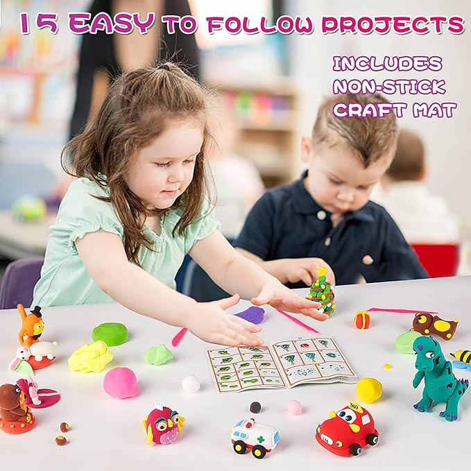 Air Dry Clay Kit for Kids – 36 Colors Non-Toxic Soft Modeling Clay Set | - Image 6