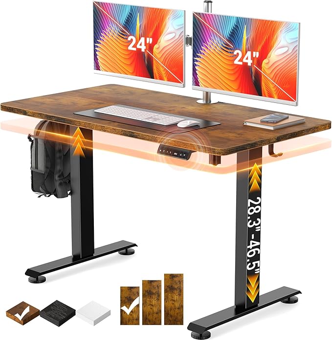 Veken 47.2 Inch Large Electric Standing Desk, Gaming Table, Suit students by Veken