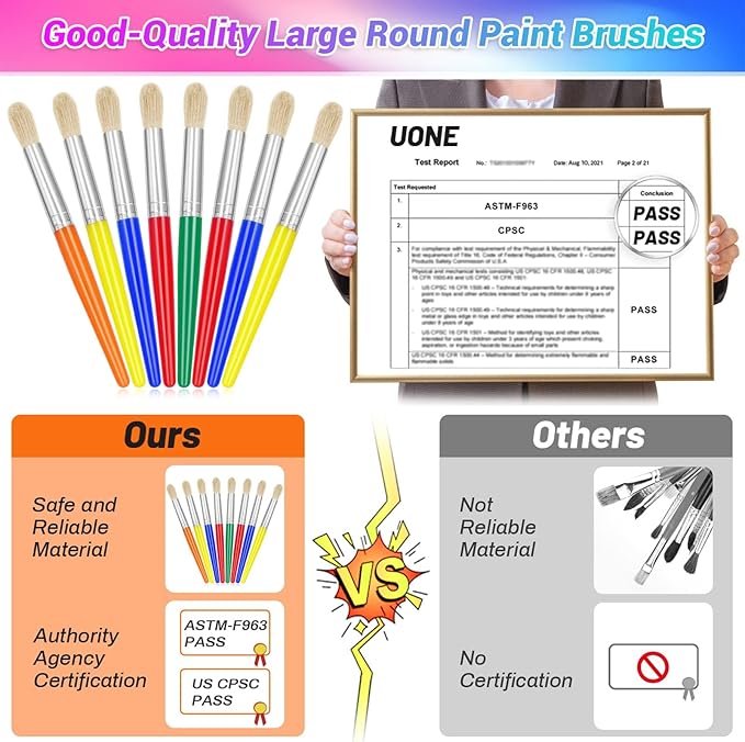 30Pcs Paint Brushes, Anezus Round Paint Brushes - Image 2