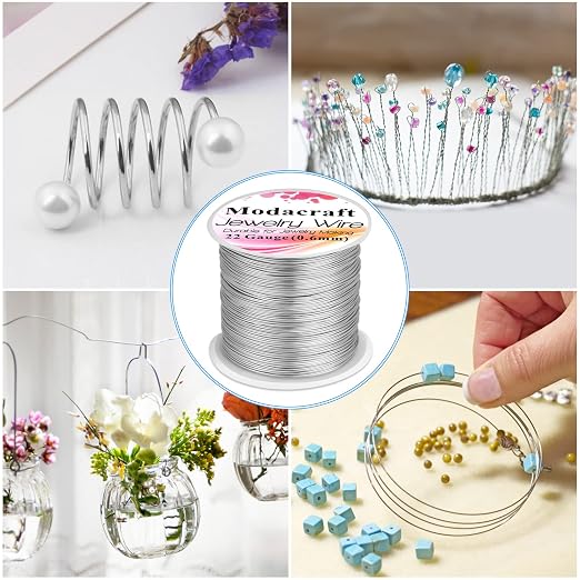 Modacraft 22 Gauge Silver Wire for Jewelry Making - Image 2