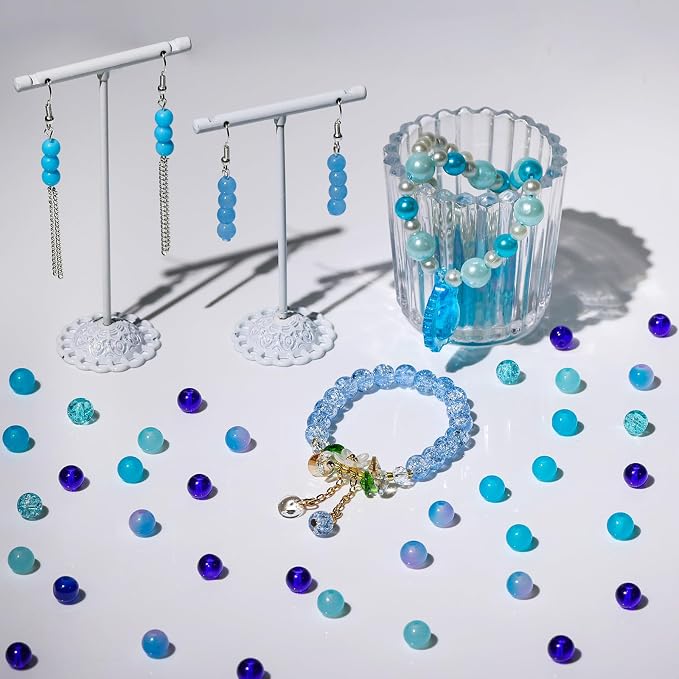 XSEINO About 1200PCS 6mm Glass Beads Bracelet Making Kit, 24 Assorted Dreamy - Image 3