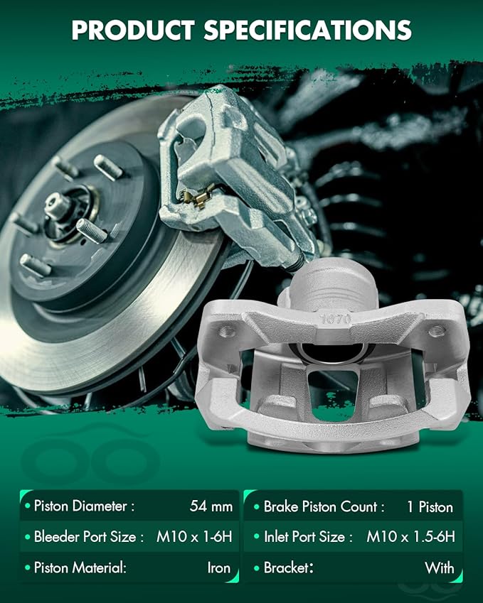SCITOO 19B2810 19B2811 Front Left & Right Brake Calipers w/Bracket For Chevy For Aveo/For Aveo5/For Optra/For Spark/For Spark EV,For Daewoo For Nubira,For Pontiac For G3,For Suzuki For Forenza