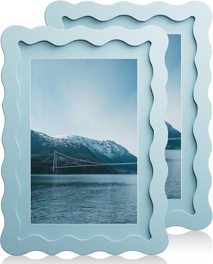 5x7 Wavy Picture Frame With Mat by Unknown