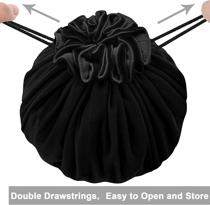 SIQUK Large Dice Bag with Pockets Drawstring Dice Bag DND Big Capacity Storage - Image 4