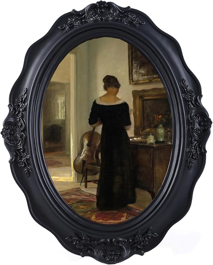 SIKOO Vintage Picture Frames 5x7 Antique Oval Picture Frame Tabletop and Wall by SIKOO