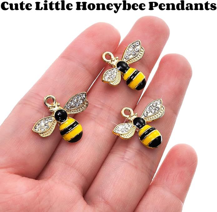 Youeon 100 Pcs Cute Metal Bee Charms - Image 4