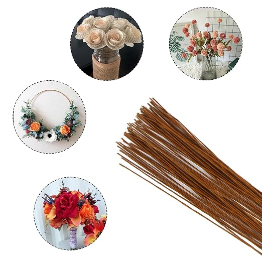 Decora 20 Gauge Brown Floral Wire 16 inch, 50/Package - Image 4