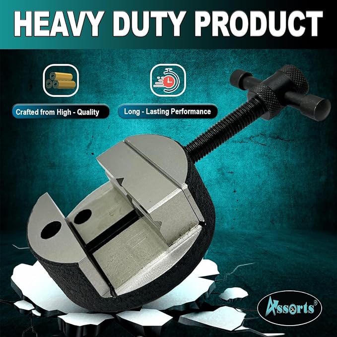 80 mm Round Vice for 3" (80 mm) & 4" (100 mm) Rotary Milling Indexing Table with 3 x M6 T nuts Bolts-Engineering Tools